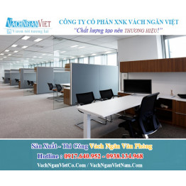 Vách ngăn văn phòng bằng nỉ hệ 37mm